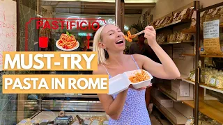 BEST CHEAP EATS IN ROME ITALY - You MUST Try This Pasta in Rome! Italian Food I Italy Travel