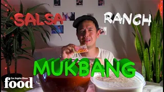 Lucas tries a ranch and salsa MUKBANG!!