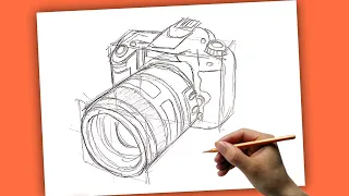 3D Product Design Drawing | Nikon Canon DSLR Camera Product Design