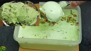 Pista Icecream | Homemade Pistachio icecream recipe | Super soft pista icecream | Summer recipe