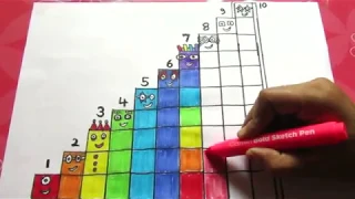 NUMBERBLOCKS 1 TO 10 LEARN TO DRAW | NUMBERBLOCKS COLOURING PAGES