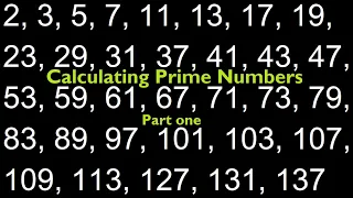 Calculating Primes (part 1)