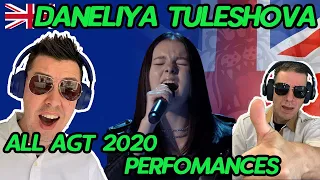 Daneliya Tuleshova   All songs on America's Got Talent 2020 BRITS REACTION!!