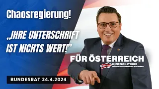 „IHRE UNTERSCHRIFT IST NICHTS WERT, Herr Minister!"