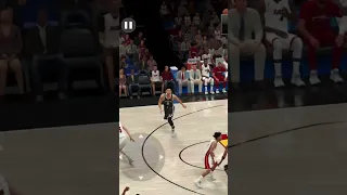 My player hits a crazy fade away 3 on NBA 2K23 mobile