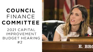 Council Finance Committee:  2021 Capital Improvement Budget Hearing #2