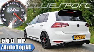 500HP VW Golf GTI Clubsport TVS 0-280km/h *FAST* ACCELERATION & SOUND by AutoTopNL