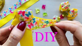 DIY🥰Девочки в Восторге от этих Заколочек / Заколки для волос своими руками МК Бантики из лент.