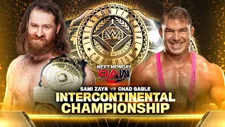 WWE RAW - Sami Zayn Vs Chad Gable (Intercontinental Championship Match)