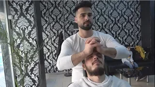 ASMR Turkish Barber Face,Head and Body Massage 225