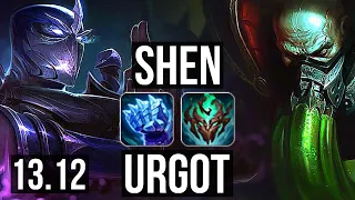 SHEN vs URGOT (TOP) | 4/0/9, 70% winrate | NA Challenger | 13.12