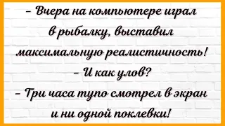 Как Мужик играл в рыбалку на компе! Сборник Смешных, Свежих Анекдотов! Юмор!  618