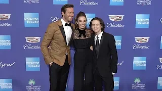 Armie Hammer, Timothee Chalamet and Elizabeth Chambers at Palm Springs International Film Festival