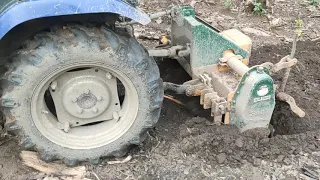 Farmtrac atom 26 rotavator performance in banana field