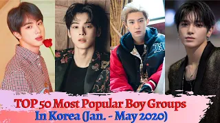 TOP 50 Most Popular Boy Groups In Korea (Jan. - May 2020)