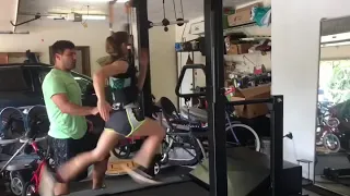 Girl runs 22.5 Mph Sprint on high speed treadmill | UbrZati