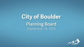 9-19-23 Planning Board Meeting