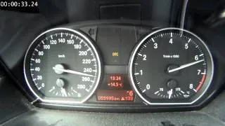 BMW 135i timed 0-Max Speedo on the Autobahn