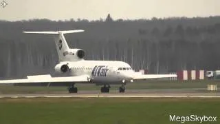 Yakovlev Yak-42D RA-42373 UTair landing and  arrival at Moscow-Domodedovo (DME/UUDD)