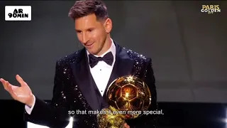 Lionel Messi Reacts to Winning His 7th Ballon D'Or | 4K | #Messi #cr7  #ballondor