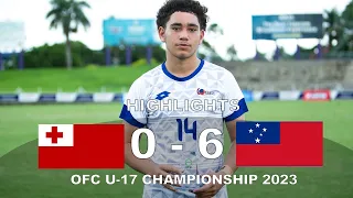 Tonga vs Samoa 0-6 All Goals Highlights OFC U17 Championship 2023