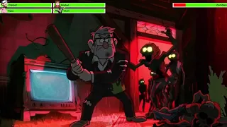 Dipper, Mabel, Pato and Stan vs Zombies with healthbars