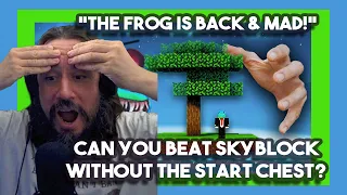 *The Frog Is Back & MAD!* Can You Beat Skyblock WITHOUT the start chest? By martincitopants