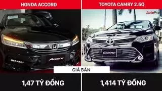 So sánh Honda Accord 2016 vs Toyota Camry - Honda Phước Thành