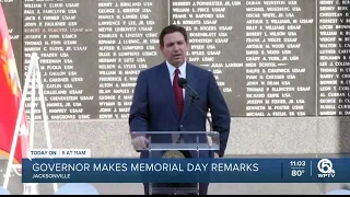 Gov. Ron DeSantis honors fallen service members at Memorial Day ceremony in Jacksonville