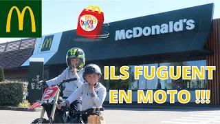 ILS FUGUENT EN MOTO POUR ALLER AU MAC DO !!!