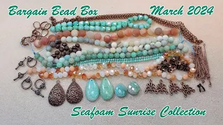 Bargain Bead Box - March 2024 - Seafoam Sunrise Collection #bargainbeadbox