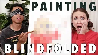 PAINTING A Portrait Of Girlfriend While BLINDFOLDED