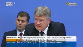 Pressekonferenz der AfD zu den Ergebnissen der Landtagswahl in Niedersachsen am 16.10.2017