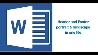 header and footer portrait and landscape in same word file