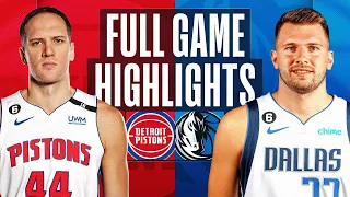 Detroit Pistons vs Dallas Mavericks Full Game Highlights | Dec 1 | NBA Season 2022-23