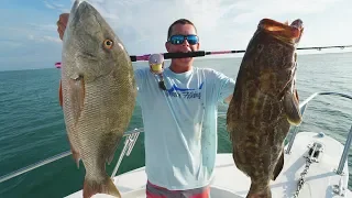 BIG Snapper and Grouper! - Catch Clean Cook-  Mutton Snapper
