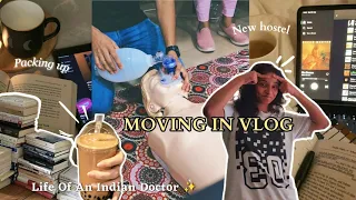 New Hostel Move In | Living Alone Diaries🇮🇳 | Life of an Indian Doctor😌 | Aesthetic Vlog 🍃