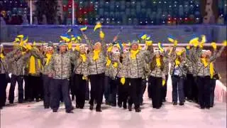 Версия BBC выхода сборной украины на церемонии открытия Сочи-2014