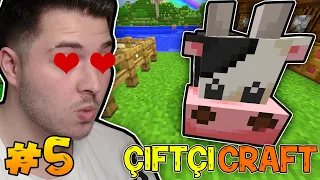 AŞIRI TATLI İNEK ALDIK!! | Minecraft ÇiftçiCraft #5