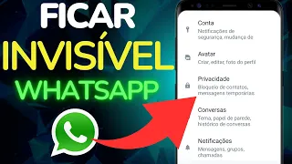 INCRÍVEL! Como TIRAR o ONLINE ficar INVISÍVEL no WHATSAPP