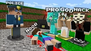 Minecraft NOOB vs PRO vs HACKER vs GOD : INVESTIGATION NOOB GIRL! in Minecraft Animation