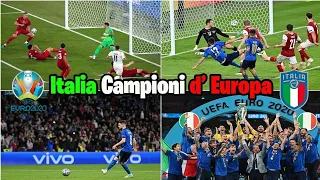 Tutti i Gol dell' Italia Campione d' Europa ad EURO 2020 con il Commento di CARESSA e BERGOMI