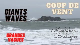 GIANTS WAVES // GRANDES VAGUES ET COUP DE VENT #ERDEVEN#MORBIHAN#BRETAGNE