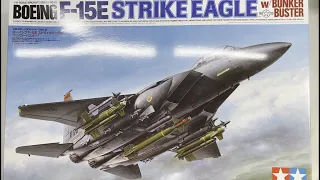 Tamiya Boeing F-15E Strike Eagle w/Bunker Buster 1/32 Scale Model Aircraft