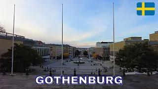 Central Gothenburg - Virtual Walking Tour in 4K - October 2022 - Sweden