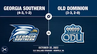 2022 Week 8 - Georgia Southern at Old Dominion (Quick-Cut)