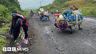 Civilians flee homes in Democratic Republic of Congo as M23 rebel group advance - BBC News