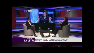 Blanca Ovelar en el programa Al Pie de la Letra de Santiago González