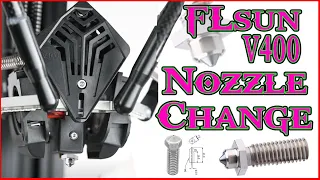 Change Nozzle FLSUN V400 How To Hot end Fast Delta 3d Printer #flsun #v400 #nozzle