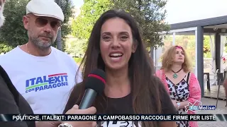 Politiche, Italexit: Paragone a Campobasso raccoglie firme per liste